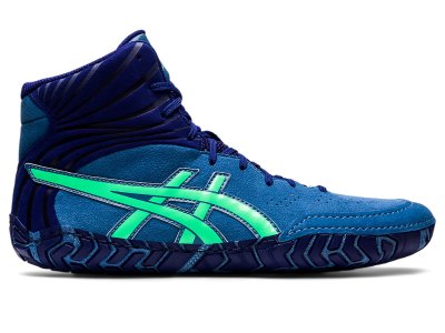 Asics Aggressor 5 Güreş Ayakkabısı Erkek Mavi Turkuaz | TR5134-979